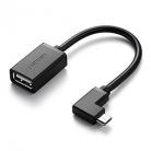 Premium 90 Degree Micro USB OTG (M) to USB OTG (F) for Xiaomi Redmi Note 5, Samsung S6, Android Smartphones Tablets